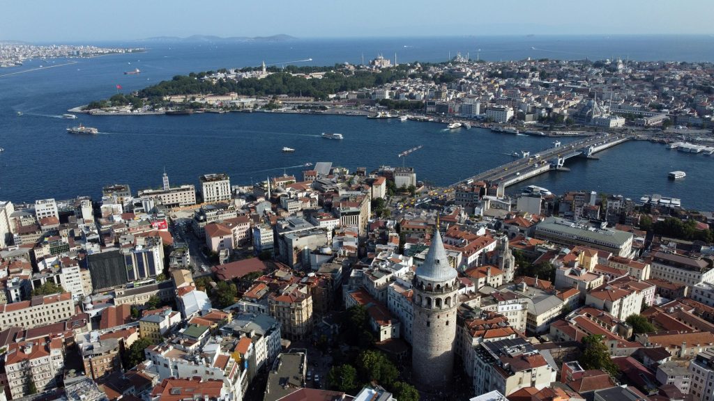Galata Tower in Istanbul with panoramic Bosphorus view