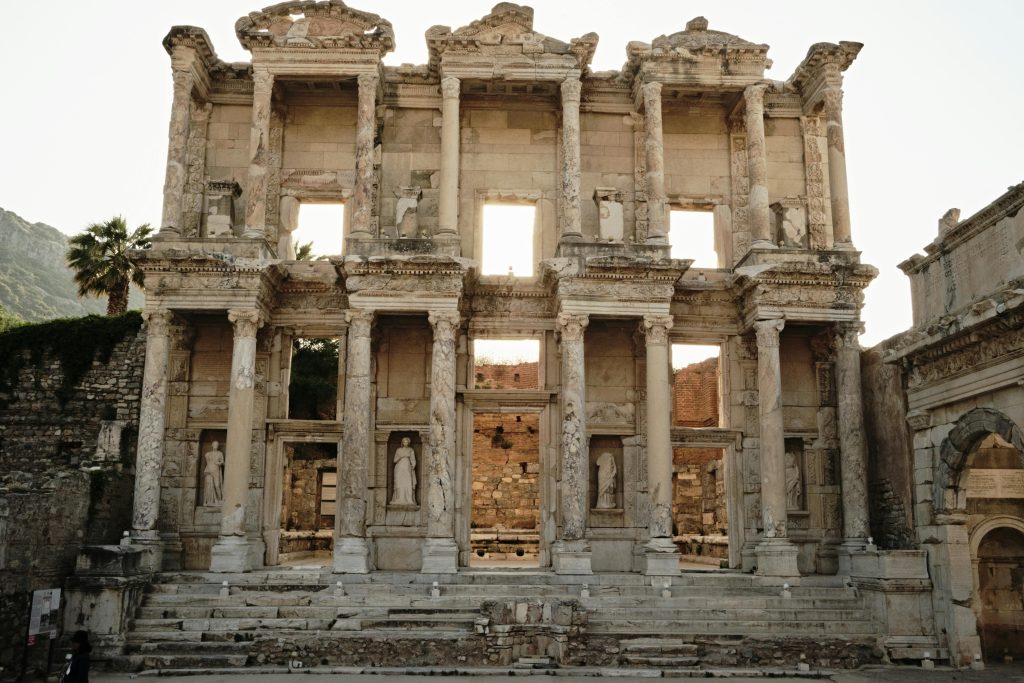 Library of Celsus facade at Ephesus ancient city near Kusadasi Turkey